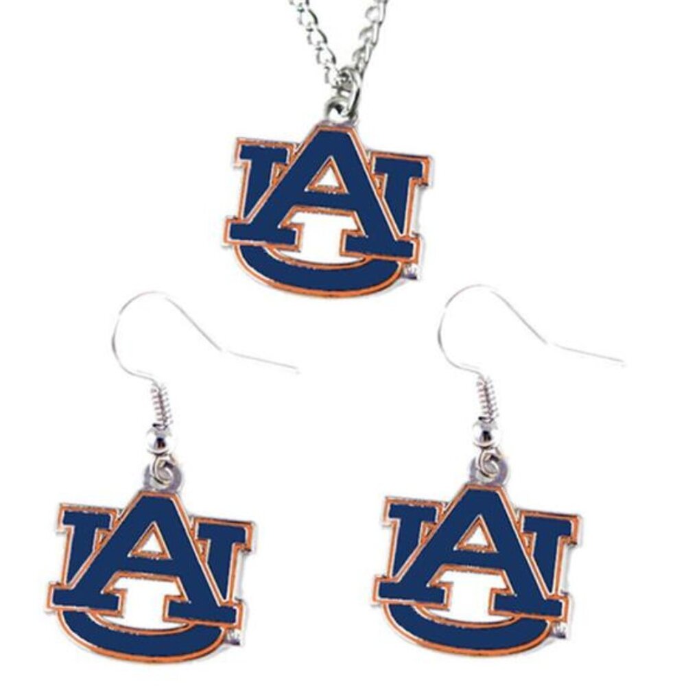 NCAA Auburn Tigers Logo Earring‎ and Pendant Set